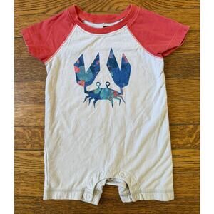 Tea Collection Boys' Crab Summer Romper Size 6-9m